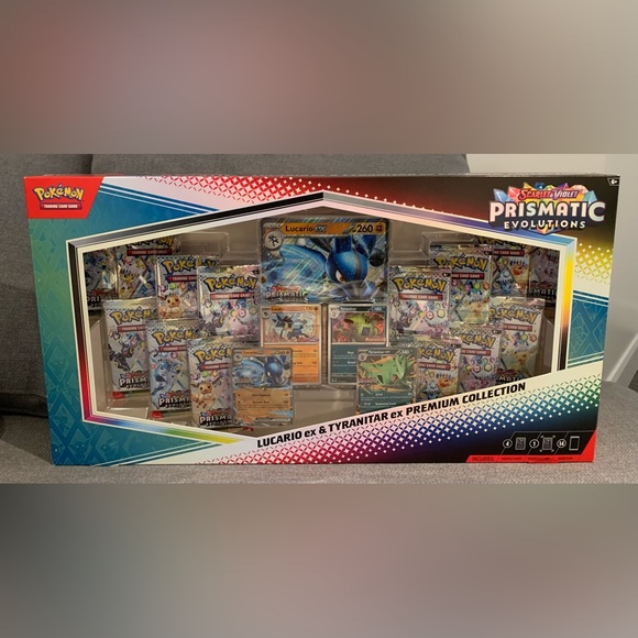 Pokemon Other - Pokémon TCG Prismatic Evolutions Lucario EX and Tyranitar Premium Collection NEW